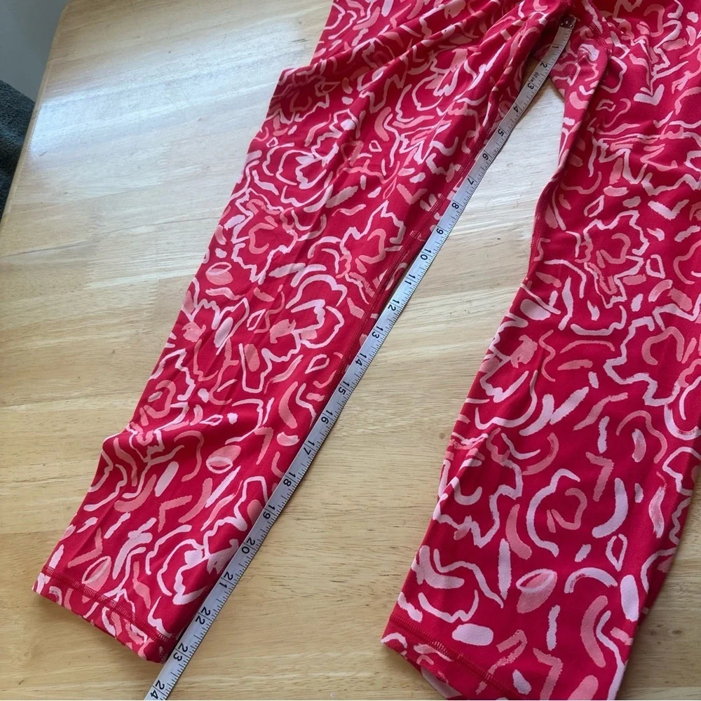 Athleta Leggings Red Pink Plus Size 2X Elation Printed Abstract Floral